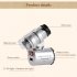 Handheld Microscope 60 Times Microscopic Magnifying Glasses With LED Light Amplifier For Jewelry Banknote Inspection Identification Antique Nephritoid HD Micros