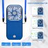 Handheld Mini Fan 3 Speed 180 Degree Rotating Rechargeable Portable Neck Fan For Travel Home Office School Navy Blue