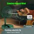 Handheld Mini Fan Usb Charging 3 speed Adjustable Telescopic Folding 2000mah Large Capacity Battery Electric Fan charging green
