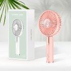 Handheld Mini Fan Usb Rechargeable 3-speed Adjustable Portable Mini Electric Fan For Work Travel Sports Cooking Pink