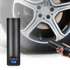 Handheld Multifunctional Car  Air  Pump Compressor Built in Led Lights Mini Portable Wireless Rechargeable Car Tire Inflator black