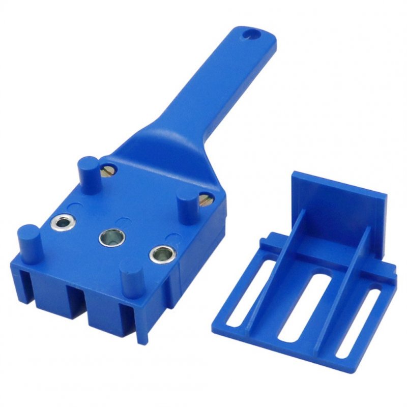 Handheld Pocket Self-Centering Puncher Drill Locator Woodworking Puncher Guide blue