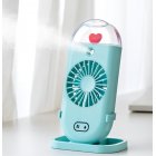 Handheld Water Spray Mist Fan USB Charging <span style='color:#F7840C'>Air</span> Cooling Mini Humidifier Fan for Student Outdoor green_Handheld spray fan