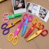 Handmade DIY Photo Album Laciness Scissors Metal Plastic Scrapbooking Photo Colorful Scissors  Small serration