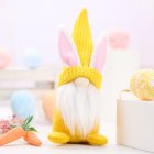 Handmade Plush Easter Bunny Gnome Doll Tabletop Ornament Rabbit Gifts For Easter Holiday Decorations