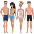 Handmade Swimwear Beach Bikini Bathing Swimsuits Outfits for 32cm Male   29cm Female Dolls  2pcs  set