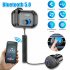 Handsfree Bluetooth compatible Fm Transmitter Wireless Radio Adapter Car Kit Multi function Car Mp3 Player Dual Usb Charger Black