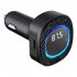 Handsfree Call Car Charger FM Transmitter With Light Dual USB Port Charger Mp3 Audio Music Stereo Adapter For All Smartphones C42 black