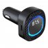 Handsfree Call Car Charger FM Transmitter With Light Dual USB Port Charger Mp3 Audio Music Stereo Adapter For All Smartphones C41 black