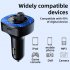 Handsfree Call Car Charger FM Transmitter With Light Dual USB Port Charger Mp3 Audio Music Stereo Adapter For All Smartphones C41 black