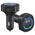 Handsfree Call Car Charger FM Transmitter With Light Dual USB Port Charger Mp3 Audio Music Stereo Adapter For All Smartphones C41 black