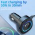 Handsfree Call Car Charger FM Transmitter With Light Dual USB Port Charger Mp3 Audio Music Stereo Adapter For All Smartphones C41 black