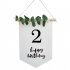 Hanging  Banner  Cloth Flag For Birthday Decoration Photo Props Party Ornaments Supplies 2 years old