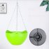 Hanging  Basin Wall mounted Green Plant Succulent Pot With Hanging Chain Green