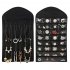 Hanging Jewelry Organizer With 32 Pockets 18 Hook Non woven Fabric Black