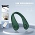 Hanging  Neck  Fan Bladeless Usb Rechargeable Mini Multifunctional Ultra quiet Cooling Fan Compatible For Work Travel Sports Cooking green