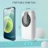 Hanging Neck Fan Portable Usb Rechargeable Wearable Waist Clip Fan For Outdoor Work Travel Camping Fishing Sports White