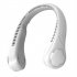 Hanging Neck Fan Portable Personal Wearable Neckband Bladeless Electric Fan Usb Rechargeable Mini Necklace Blower White