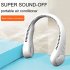 Hanging Neck Fan Portable Personal Wearable Neckband Bladeless Electric Fan Usb Rechargeable Mini Necklace Blower Green