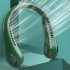 Hanging Neck Fan Portable Personal Wearable Neckband Bladeless Electric Fan Usb Rechargeable Mini Necklace Blower Green