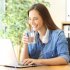 Hanging Neck Fan Portable Personal Wearable Neckband Bladeless Electric Fan Usb Rechargeable Mini Necklace Blower Green