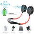 Hanging Neck Sports Fan Hands Free USB Rechargeable Wearable Neckband Fan for Outdoor Office  Red black