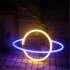 Hanging Planet shaped Neon  Night  Light Ip42 Waterproof Rust proof For Room Wall Kids Bedroom Birthday Party Bar Beach Wedding Decoration Warm white   pink