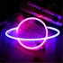 Hanging Planet shaped Neon  Night  Light Ip42 Waterproof Rust proof For Room Wall Kids Bedroom Birthday Party Bar Beach Wedding Decoration Blue