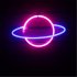 Hanging Planet shaped Neon  Night  Light Ip42 Waterproof Rust proof For Room Wall Kids Bedroom Birthday Party Bar Beach Wedding Decoration Blue