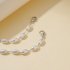 Hanging Rope Anti lost Simple Style Pearl Chain for Glasses Mask white