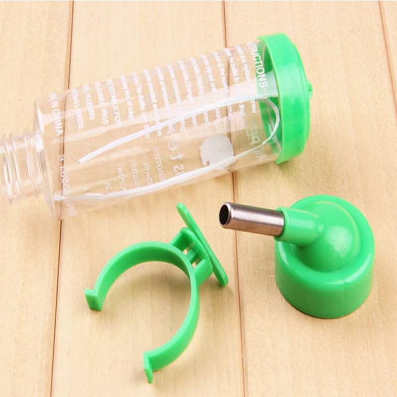 Hanging Water Bottle, Dispenser Feeder, No Drip, Leak Proof Water Kettle, 2 Size for Choice, Fit for Hamster, Guinea Pig, Rabbit, Dog Green_80ml
