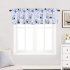 Haperlare 2PCS Window Tiers Waterproof Polyester Starfish Print Small Window Curtains Set For Kitchen  Living Room  etc