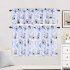 Haperlare 2PCS Window Tiers Waterproof Polyester Starfish Print Small Window Curtains Set For Kitchen  Living Room  etc