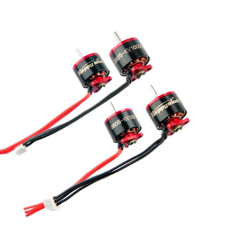 Happymodel SE0805 10000kv 1.5mm 1-2S Brushless Motor Support Crazybee Beecore_BL Flight Controller for 75-85mm Whoop FPV Drone 2 red 2 black CCW+CW