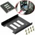 Hard  Drive  Tray Metal 2 5 inch To 3 5 inch SSD Hard Drive Metal Mounting Adapter Bracket Black