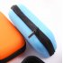 Hard Earphone Case Eva Leather Headphone Storage Bag Protective Usb Cable Organizer Portable Earbuds Pouch Box Navy blue