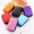 Hard Earphone Case Eva Leather Headphone Storage Bag Protective Usb Cable Organizer Portable Earbuds Pouch Box Navy blue
