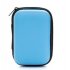 Hard Earphone Case Eva Leather Headphone Storage Bag Protective Usb Cable Organizer Portable Earbuds Pouch Box Red