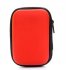 Hard Earphone Case Eva Leather Headphone Storage Bag Protective Usb Cable Organizer Portable Earbuds Pouch Box Red