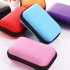 Hard Earphone Case Eva Leather Headphone Storage Bag Protective Usb Cable Organizer Portable Earbuds Pouch Box Red