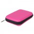 Hard Earphone Case Eva Leather Headphone Storage Bag Protective Usb Cable Organizer Portable Earbuds Pouch Box Red