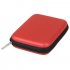 Hard Earphone Case Eva Leather Headphone Storage Bag Protective Usb Cable Organizer Portable Earbuds Pouch Box Red