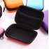 Hard Earphone Case Eva Leather Headphone Storage Bag Protective Usb Cable Organizer Portable Earbuds Pouch Box Navy blue