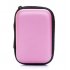 Hard Earphone Case Eva Leather Headphone Storage Bag Protective Usb Cable Organizer Portable Earbuds Pouch Box Navy blue