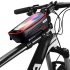 Hardshell Bicycle Front Bag Waterproof Mobile Phone Bag red 1L