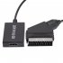 Hd 1080p Hdmi  Input  To  Scart  Video  Output Audio Converter Adapter Compatible For Crt Tv Vhs Video Recorder black