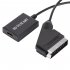 Hd 1080p Hdmi  Input  To  Scart  Video  Output Audio Converter Adapter Compatible For Crt Tv Vhs Video Recorder black