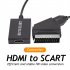 Hd 1080p Hdmi  Input  To  Scart  Video  Output Audio Converter Adapter Compatible For Crt Tv Vhs Video Recorder black