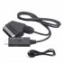 Hd 1080p Scart to Hdmi Converter Scart Input to Hdmi Output Audio Video Cable Adapter Black