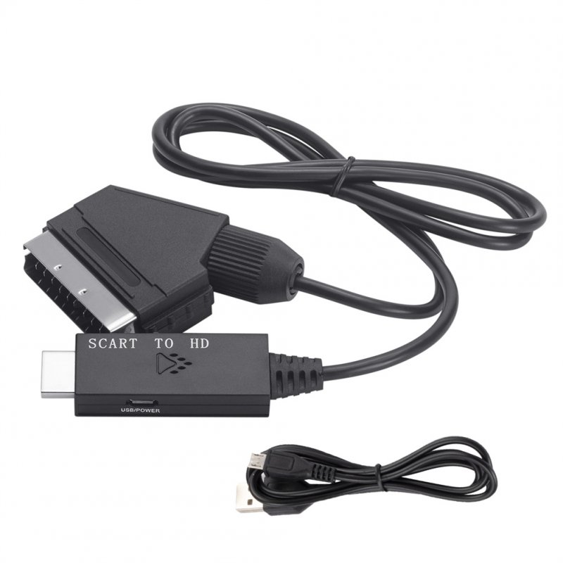 Hd 1080p Scart to Hdmi Converter Scart Input to Hdmi Output Audio Video Adapter